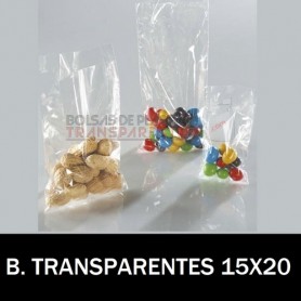 BOLSAS DE PLASTICO TRANSPARENTE 15X20 CM
