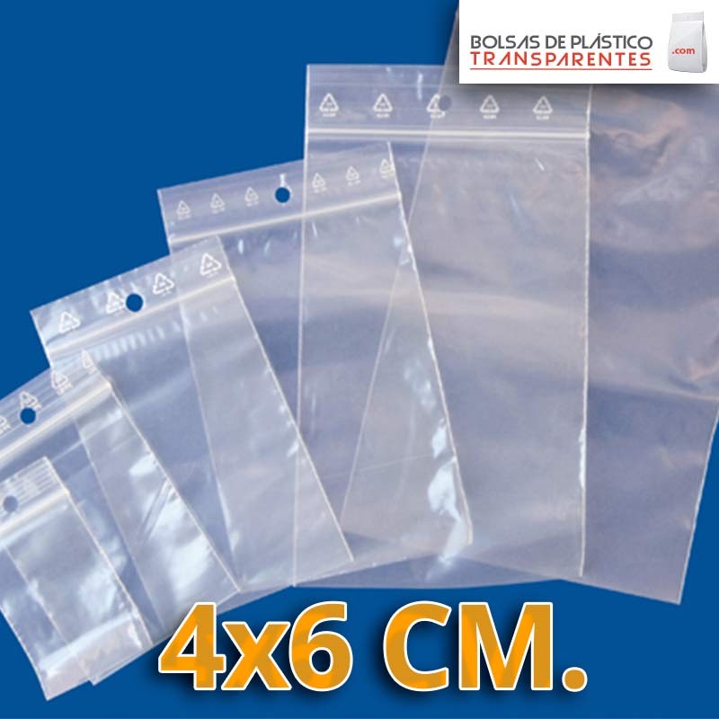 Bolsa de plastico autocierre 4x6- Bolsas de plastico transparentes