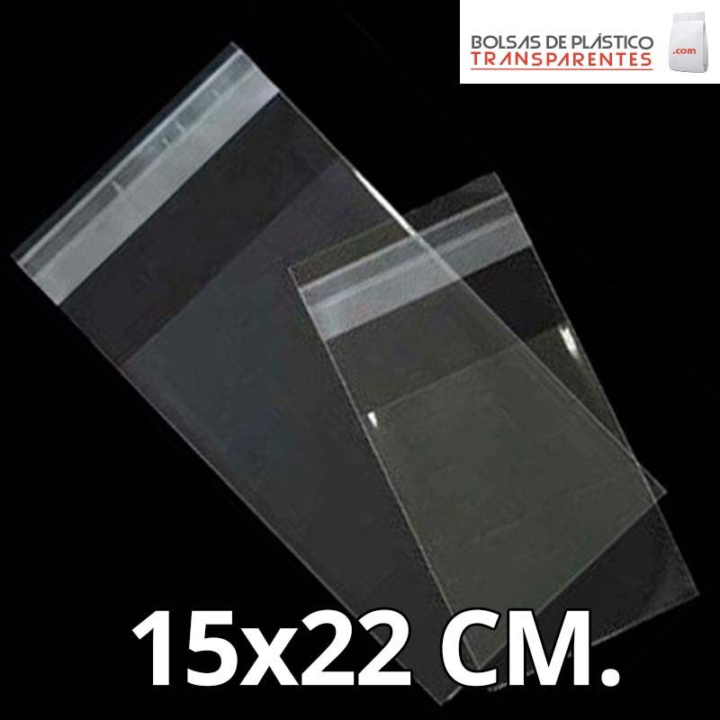 Bolsas con solapa adhesiva 15x22 - Bolsas de plastico transparentes