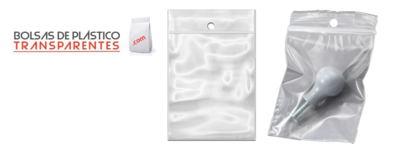 bolsas de plastico transparentes polietileno autocierre con taladro circular