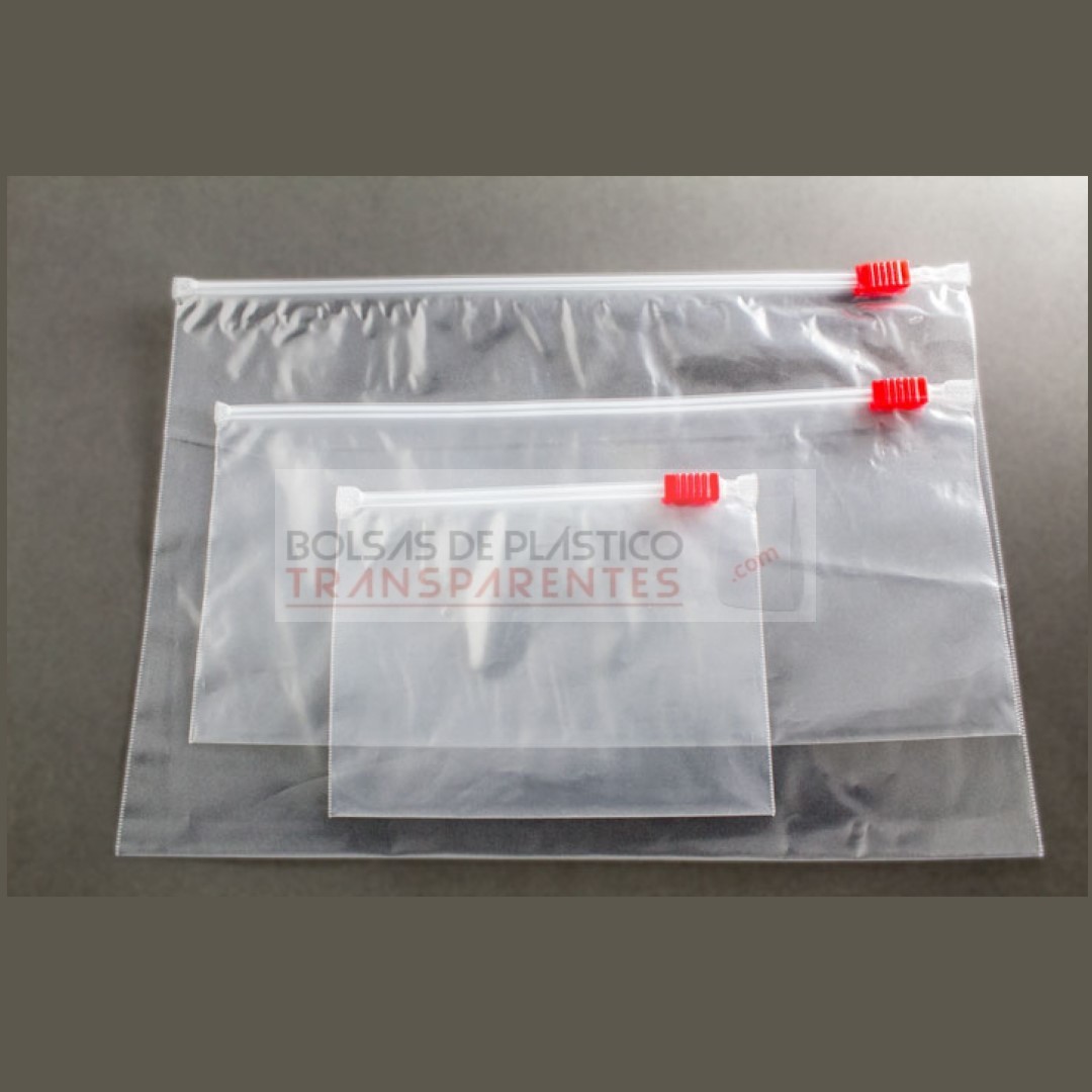 Bolsa de Plástico Transparente Polietileno Cierre Cursor 12.5x9 cm.