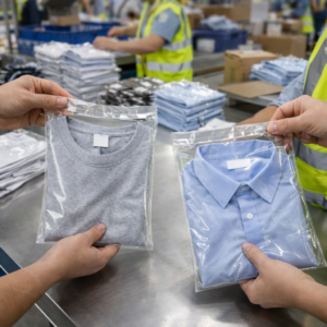 Bolsas de plástico transparentes de polipropileno con solapa adhesiva tipo celofán para embalaje de ropa y productos comerciales