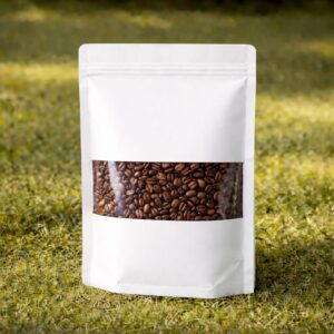 bolsas doypack blancas con ventana transparente para alimentación